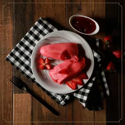 Tamal de fresa flor de lis